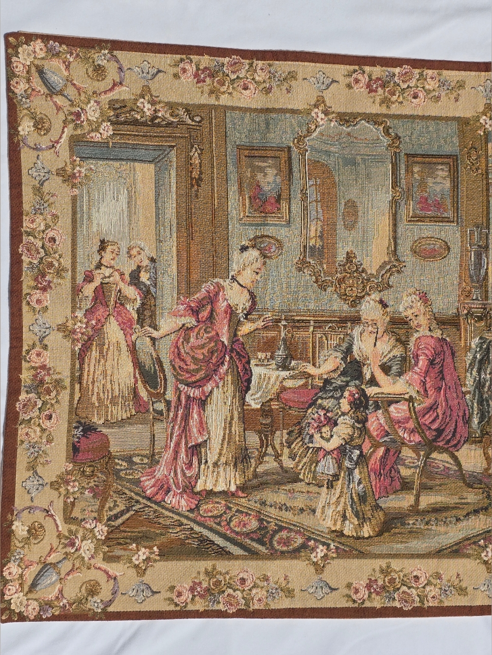 Medeival  Vintage French Amazing Tapestry Pictorial Home Decor Tapestry 3x4 ft - Picture 3 of 12
